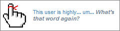 WHITE USERBOX THAT READS "THIS USER IS HIGHLY... UM... WHAT'S THAT WORD AGAIN?"